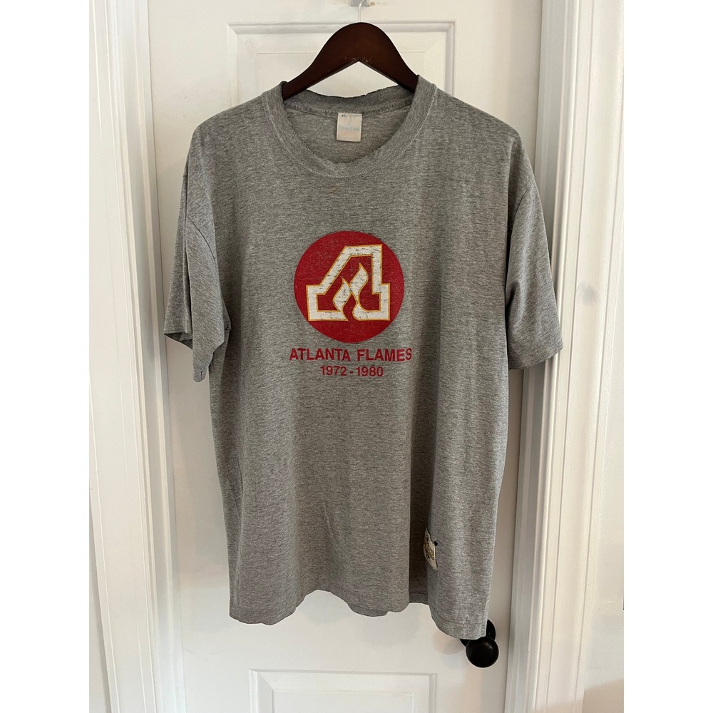 Vintage Ebbets Field Flannels Atlanta Flames NHL Graphic T Distressed